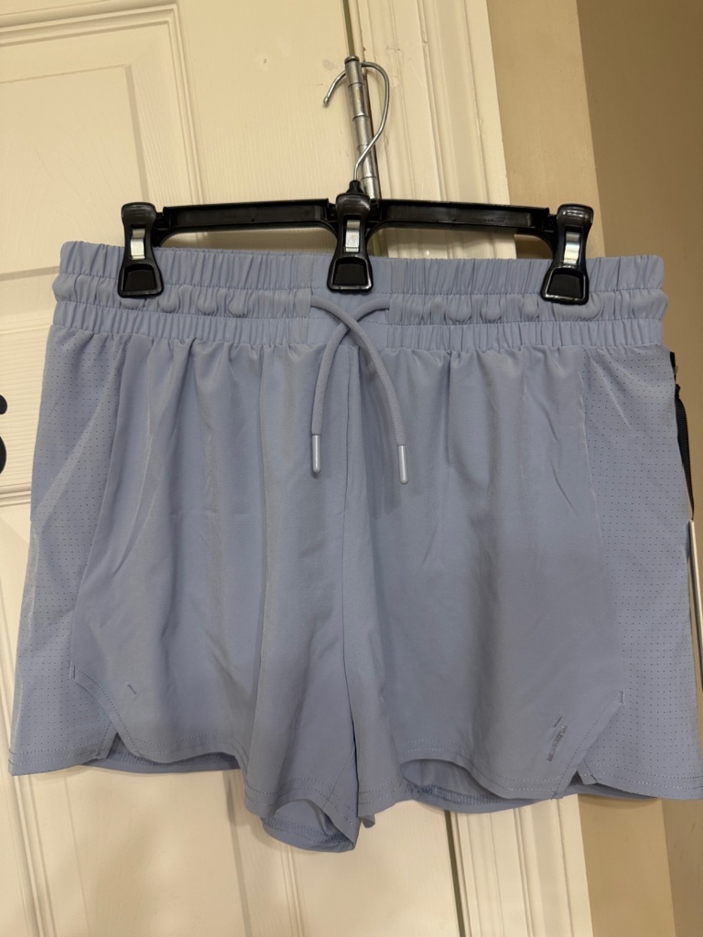 Mondetta Pale Blue Women's Athletic Shorts with Drawstring
